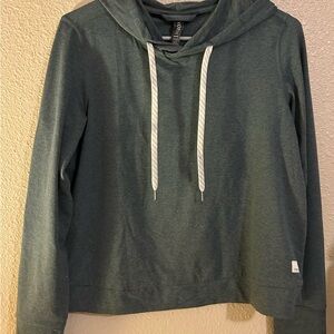 Vuori Teal Cowl Neck Sweater